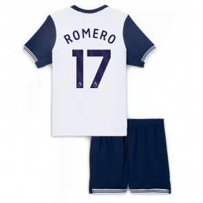 Tottenham Hotspur Cristian Romero #17 Dětské Domácí dres komplet 2024-25 Krátký Rukáv (+ trenýrky)